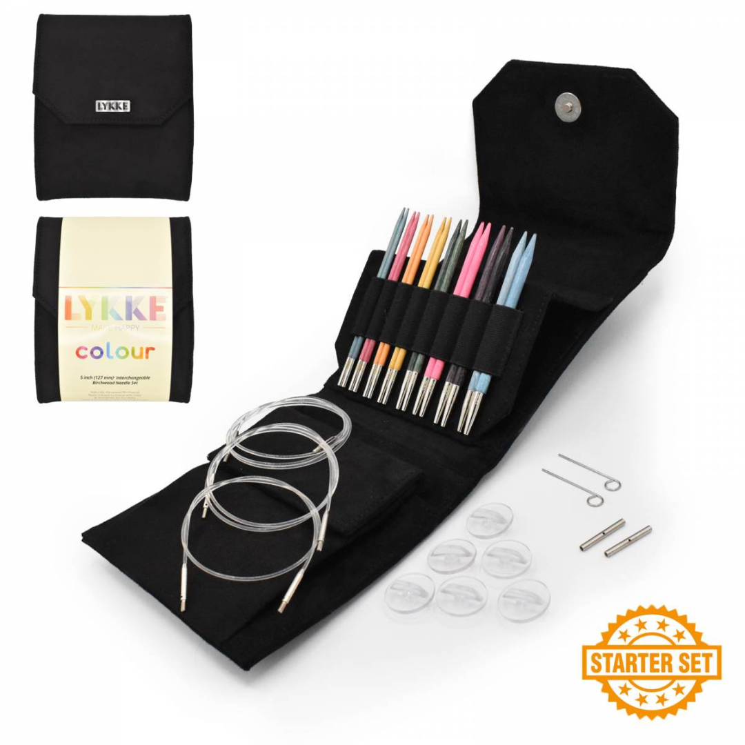 Colour knitting needle starter set by Lykke