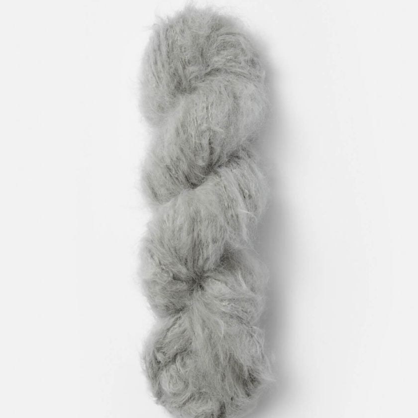 Earl Grey color of Brushes Suri Yarn