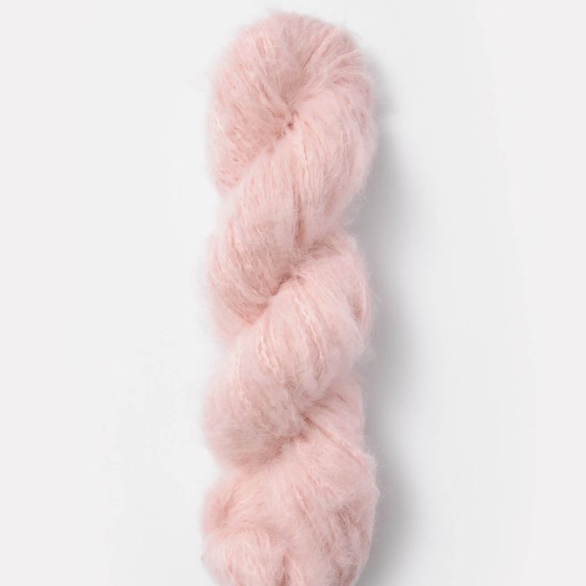 Pink Lemonade color of Brushes Suri Yarn