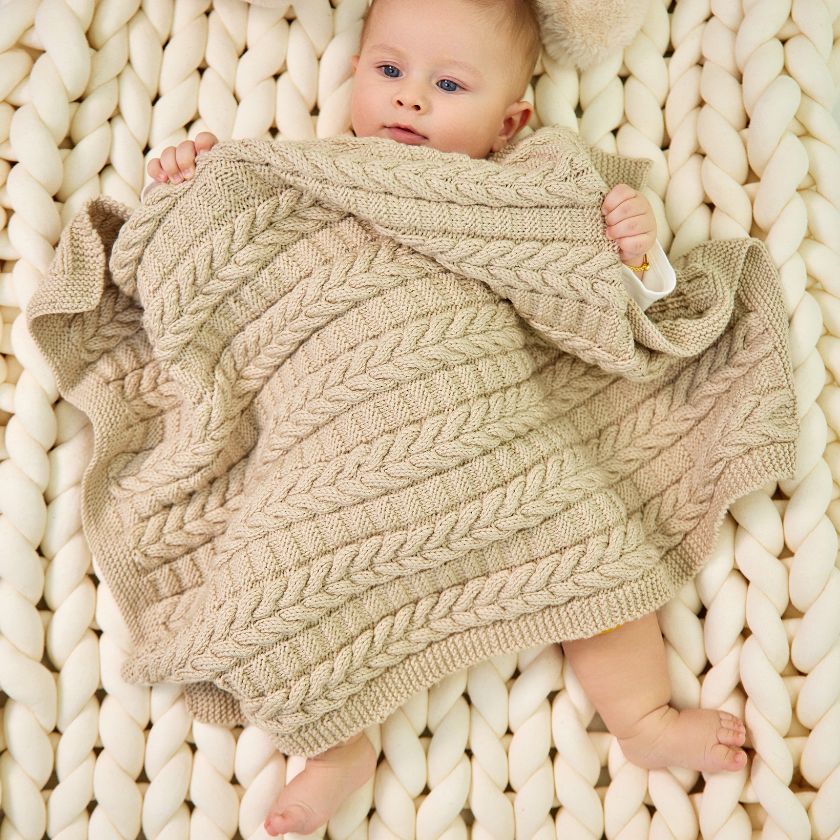 Neutral Yarn Colors For Baby Blanket Bernat Baby Blanket Stripes