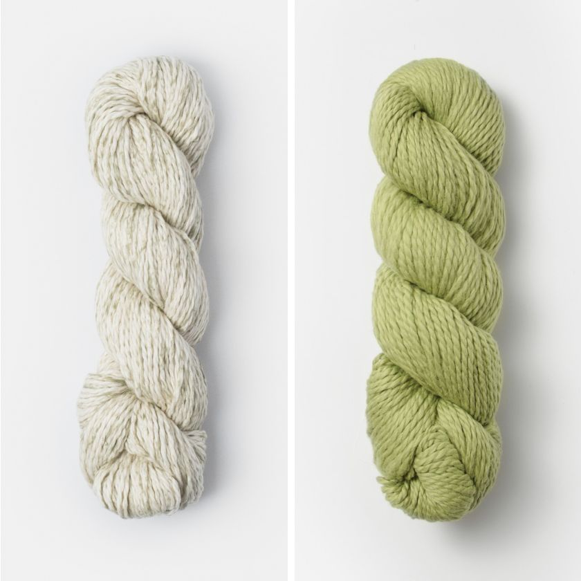 The Painted Sailor Pullover yarn in Sweet Pea and Wasabi