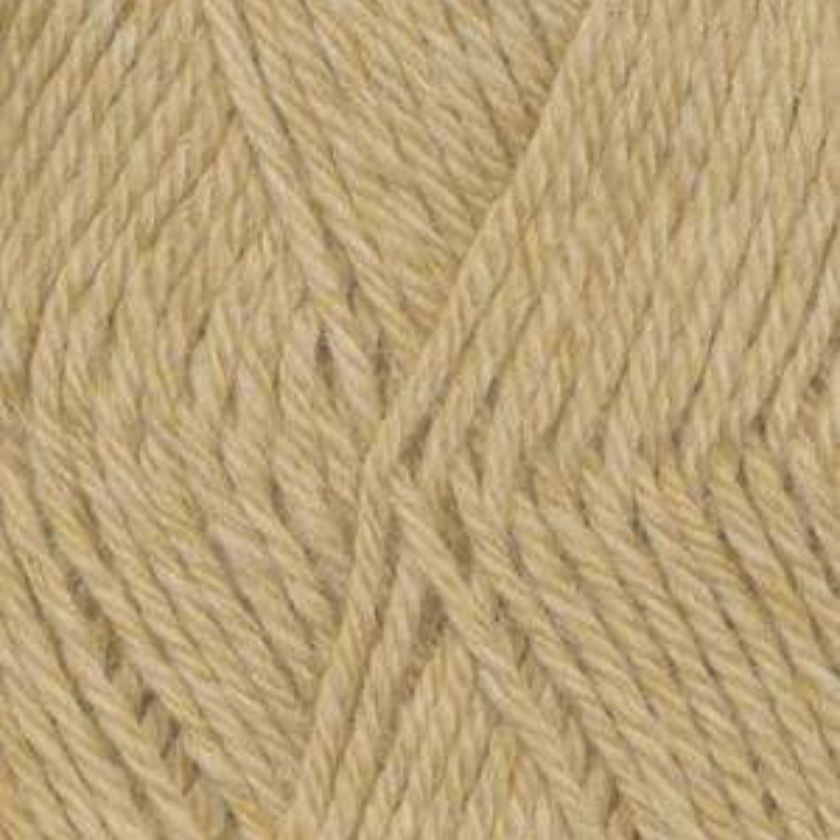 Close-up of Ella Rae Classic wool yarn in Sugarcane Heather with a textured pattern