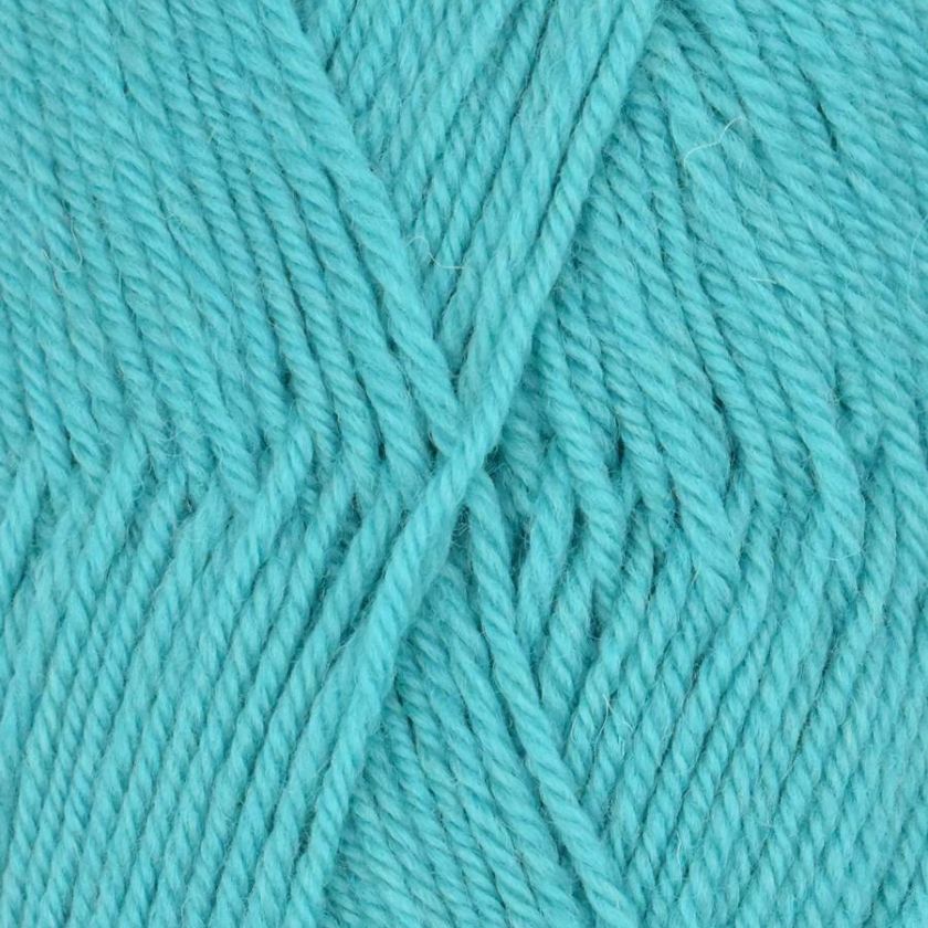 Close-up of Ella Rae Classic wool yarn in Tame Teal with a textured pattern