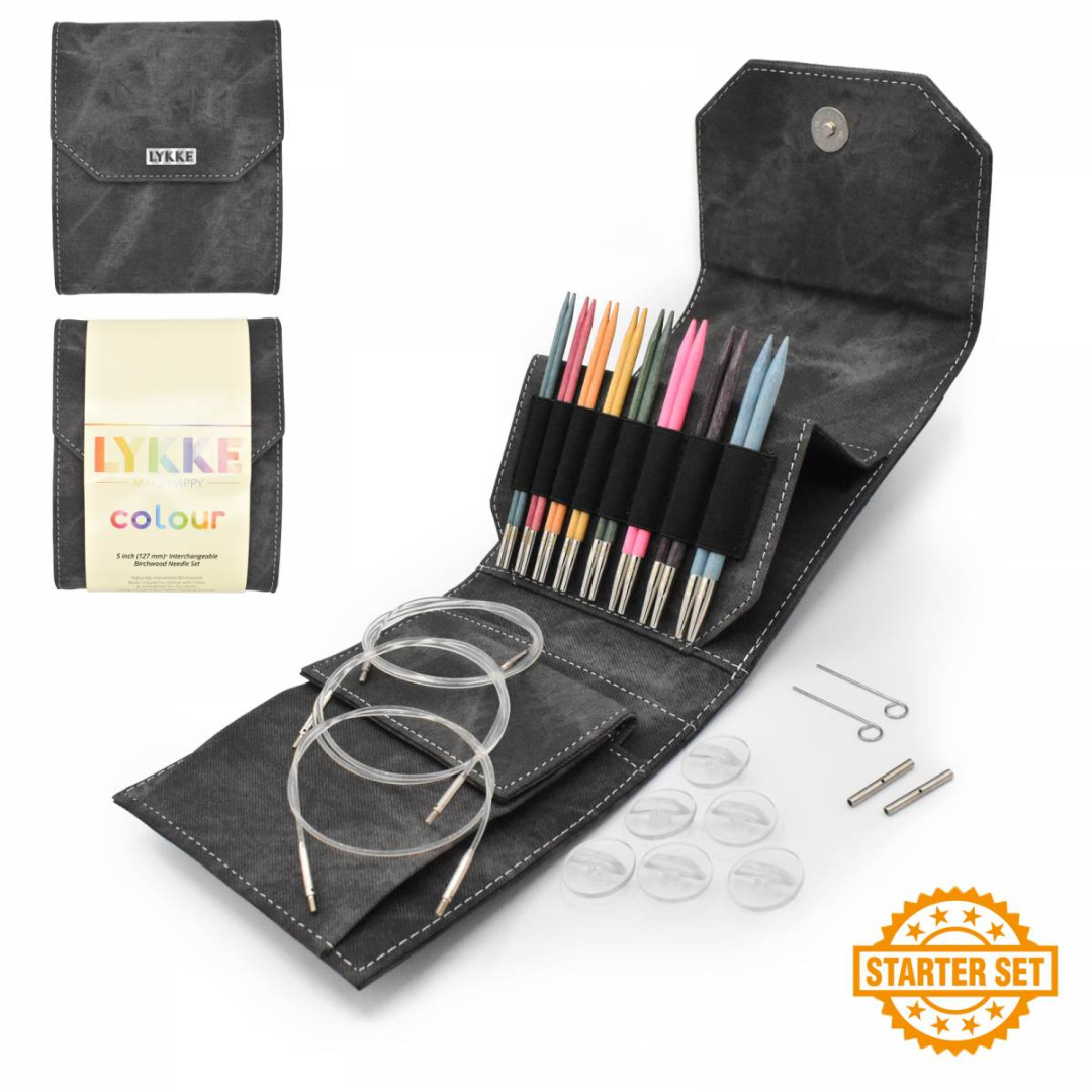 Colour knitting needle starter set by Lykke