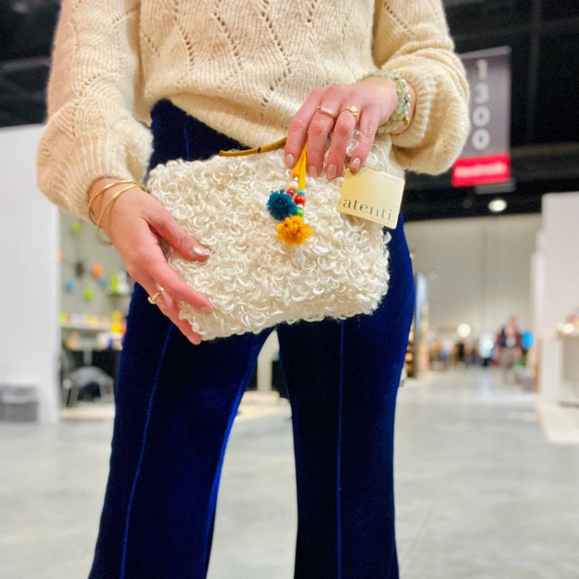 The vegan Curly Cute pouch from Atenti knitting bags