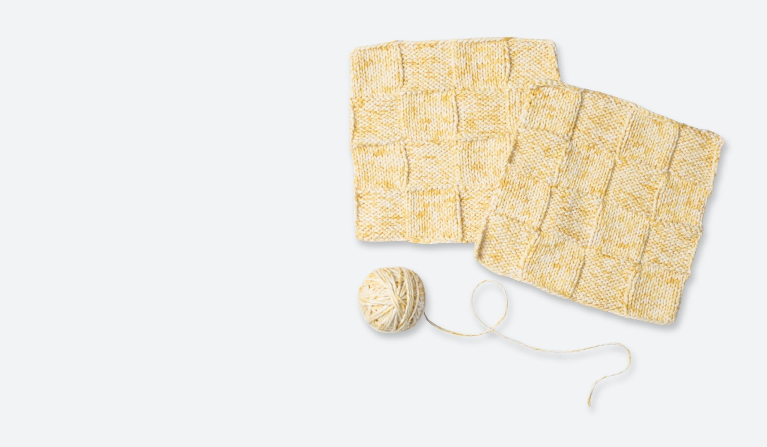 Free Knitting Pattern for Beginner: Sundrop Dishcloth