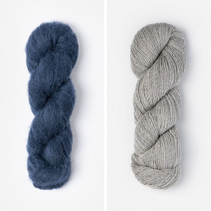 Dragonfly and Grey Harbor yarn for the Carina Cowl