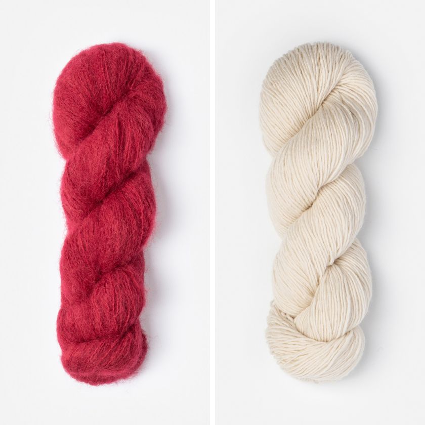 Sumac and Highland Fleece yarn for the Carina Cowl