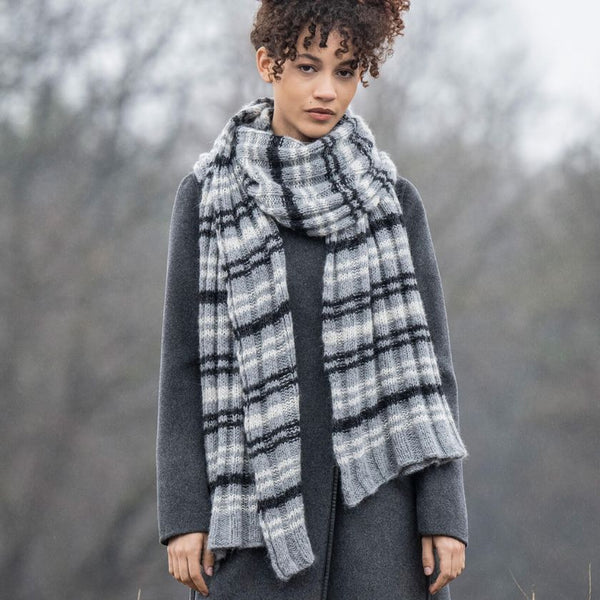 Lynx Wrap Knitting Kit – Prairie + Woolstok Striped Shawl by
