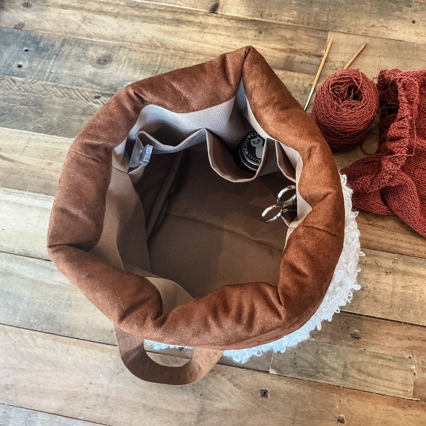Curly Cute Hope Basket Knitting Organizer