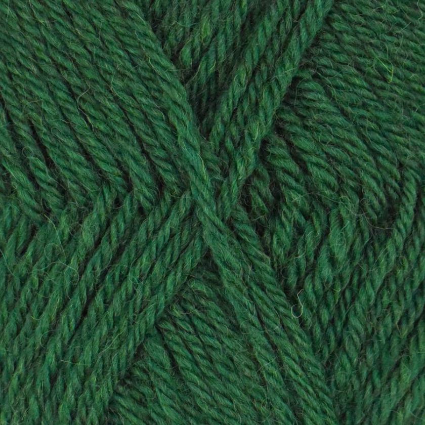 Close-up of Ella Rae Classic wool yarn in Forest with a textured pattern