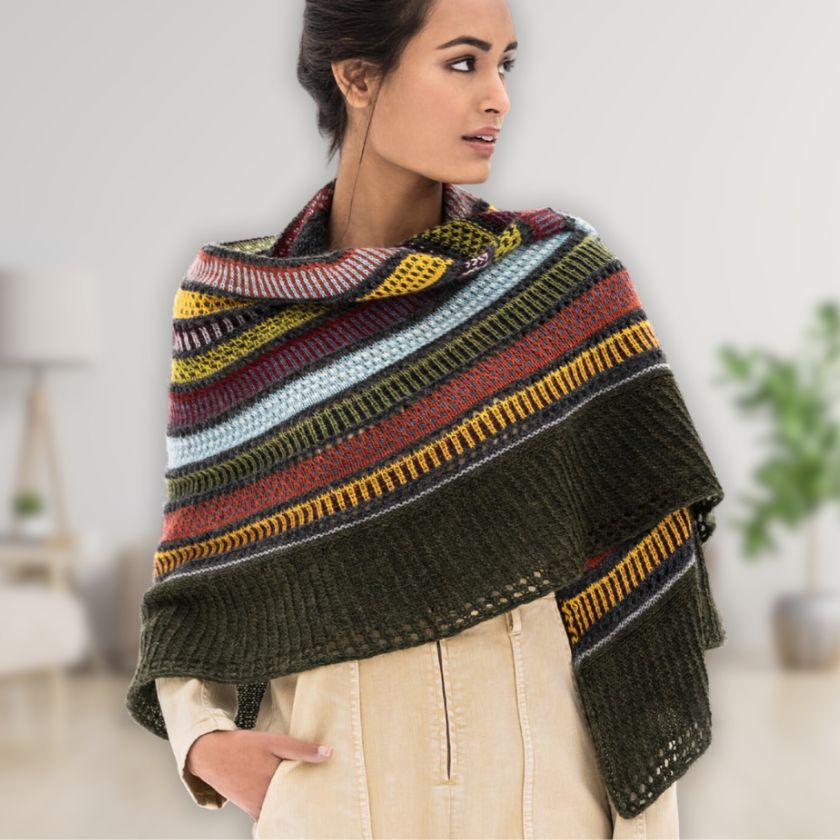 14 Color Woolstok Light Shawl