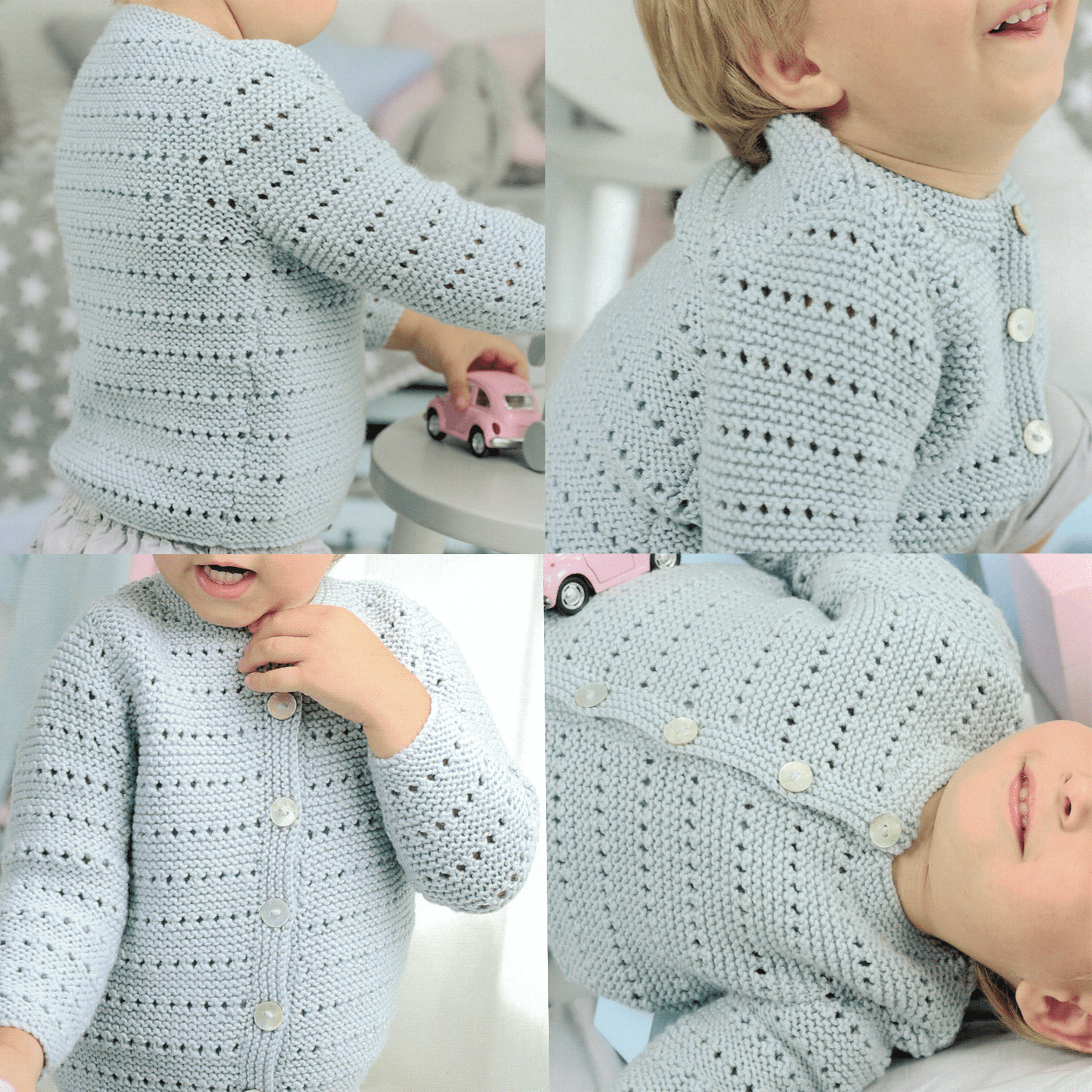 Sienna Baby Sweater + Free Bonus Book of Baby patterns!* 0-6 Months / Chrome